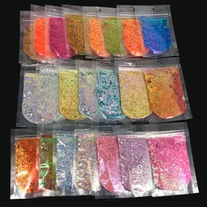 Wholesale Bulk Chunky Glitter Nail Supplies Cosmetic Grade Glitter Color Changing