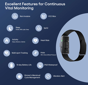 Attività di Fitness nanna Tracker medicale <span class=keywords><strong>senza</strong></span> Touch Screen Display Smart braccialetto Band per IOT Hombre con SDK per gli anziani - Product Image 3