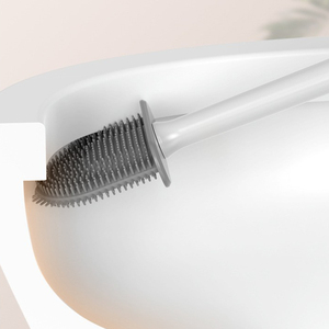 FF5663 Kit de <span class=keywords><strong>brosse</strong></span> de nettoyage pour toilettes en silicone avec support, motif <span class=keywords><strong>chat</strong></span> de dessin animé, pour la maison - Product Image 3