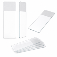 Double-Side Frosted Microscope Slides 25x75mm Glass Lab Slides, Pencil/Marker Writable, 50 Pcs Box
