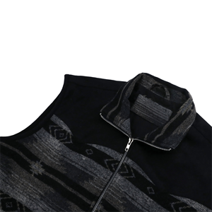 <span class=keywords><strong>Gilet</strong></span> chaud sans manches à fermeture éclair en jacquard de style vintage pour hommes avec logo personnalisé - Product Image 3
