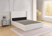Ensemble de meubles de chambre à coucher de style européen : Lit king-size de luxe, lit king-size moderne avec cadre de lit double rembourré 2026