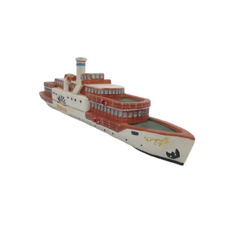 custom made 3D design small cruise ship resin souvenir