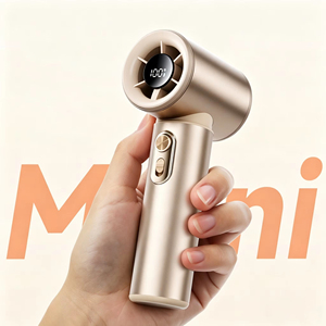 Ventilador de Mano Recargable de Alta Velocidad, Mini Ventilador de Aluminio para Colgar en el Cuello, Refrigeración Personal para el Verano, Nuevo Precio Bajo - Product Image 1
