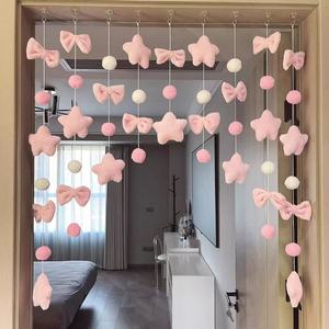 Pembe Gezegen Kapı Perdesi Dekorasyonu Sevimli Kız Kalp Dekorasyonu Yüksek Güzellik Kadın Duvar Dekorasyonu Deliksiz Kapı Perdesi - Product Image 2