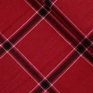 Vestido camisero rojo de sarga de algodón 100% para niñas y niños tela a cuadros de moda transpirable y tejida para zapatos y juguetes - Product Image 1