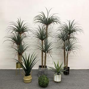 Venta caliente plantas de árboles hechas a mano en macetas plantas artificiales de bambú de yuca de tallo múltiple para decoración del hogar Decoración interior al aire libre - Product Image 1