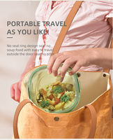 Boîte à bento en verre borosilicate écologique personnalisable en gros, compatible micro-ondes et lave-vaisselle, hermétique et anti-fuite pour le stockage alimentaire en voyage