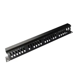 Networking 1U 19 Inch 24 Slots Horizontal Metal Cable Management