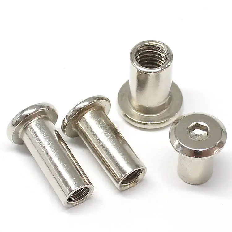 steel hex fastener M2 M3 M4 M5 M6 Stainless Steel Nuts Flat Head Socket head furniture connector Sleeve Barrel Nut