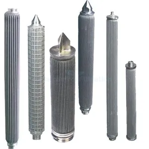 Wholesale metal sintered felt pleated Filter element lube oil filter element Used for chemical industry twin-screw extruder