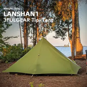 Нейлоновая палатка для кемпинга 3F LanShan на открытом воздухе, 1 человек 3-4 сезона, снаряжение для кемпинга