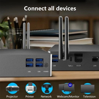 Mini ordenador sin ventilador escritorio 3805u I3 i5 nuc con doble RS232 doble Lan mini ordenador Industrial