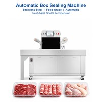 Machine d'emballage de produits de la mer, machine de scellage automatique de barquettes, convoyeur en acier inoxydable de qualité alimentaire