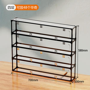 Présentoirs de figurines jouets supports d'affichage miniatures en acrylique transparent avec étagères vitrine de Protection anti-poussière pour figurines d'<span class=keywords><strong>action</strong></span> - Product Image 4