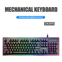Customized Two-color Keycap 104 Keys Wired Mechanical Gaming Keyboard RGB Backlight Gateron Switches Programmable for Gamers