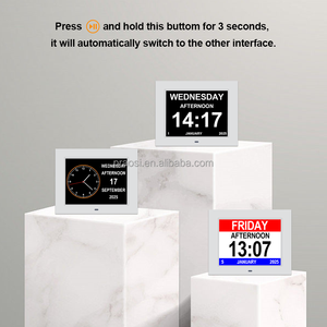 8 Inch Siêu Lớn Phông Chữ Kỹ Thuật Số Analog Đồng Hồ Bằng Giọng Nói Nói Đồng Hồ Với Thuốc Nhắc Nhở Và Với Các Biểu Tượng Hiển Thị Nhà Máy Trung Quốc - Product Image 3