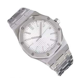 Reloj de Buceo C Factory con Cristal de Zafiro Moissanite 4131, Marcadores de Hora de Diamantes en Oro Rosa, Correa de Cuero, Multifunción - Product Image 1