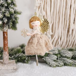 <span class=keywords><strong>Decorazioni</strong></span> <span class=keywords><strong>Natalizie</strong></span> a Forma di Angelo e Nuova Fascia Traforata con Gonna, Ornamenti per Albero di Natale, Piccoli Ciondoli per Casa e Feste - Product Image 4