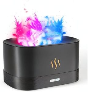 Essential Oil USB Ultrasonic Flame Humidifier Humidistat Plastic Construction Led Colorful <b>Fire</b> Flame Aroma Oil Household Hotel - Product Image 5