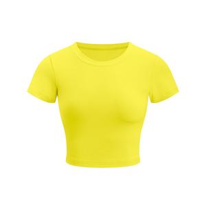 Op maat gemaakte bedrukte effen zomerse katoenen slim fit <span class=keywords><strong>T</strong></span>-shirt cropped tops dames <span class=keywords><strong>sexy</strong></span> baby tee <span class=keywords><strong>T</strong></span>-shirt hiphop <span class=keywords><strong>T</strong></span>-<span class=keywords><strong>shirts</strong></span> crop top voor vrouwen - Product Image 5
