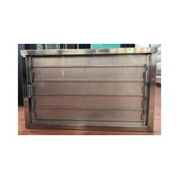 Volet d'échappement extérieur traditionnel personnalisable en acier inoxydable, cadre horizontal, persiennes réglables, anti-corrosion, pare-soleil