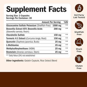 Capsules <span class=keywords><strong>de</strong></span> <span class=keywords><strong>glucosamine</strong></span>, chondroïtine et MSM au curcuma en marque privée OEM pour adultes - Product Image 4