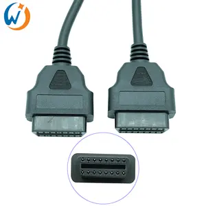 OBD2 Universal Right Angled OBD II OBD2 16pin Male To Dual Female Splitter Extension Y Cable For Cars