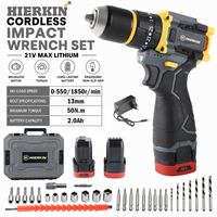 Outils sans fil à batterie HIERKIN, outils et équipements de construction, ensemble de perceuses électriques, perceuses à batterie, perceuses pour forage