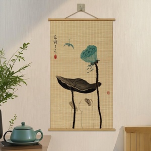 Hiện đại trừu tượng trang trí tre cuộn tường nghệ thuật in treo Hulu bầu trang trí nhà - Product Image 6