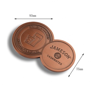Unique Design <b>Large</b> Round Gold UV Printed Eco-Friendly European Style Custom Logo Double Coasters for Drinks - Product Image 6