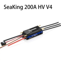 Controlador de Velocidad Electrónico Original Hobbywing Seaking 200A / 300A HV V4 sin Escobillas con Refrigeración por Agua para Barcos de Modelismo RC