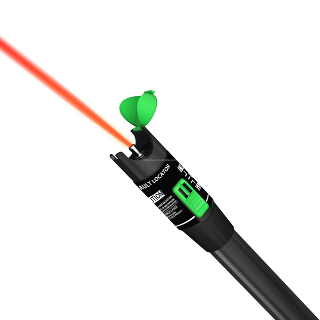 Fiber Optic Red Light Pen 20MW Visual Fault Locator (VFL) 30km Cable Test Equipment Metal FTTH/FTTX/FTTB Networks Black 650nm