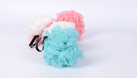 Éponges de bain colorées 40g, boules de douche en maille, éponge de lavage, nettoyant pour le bain