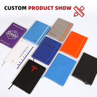 Carnet de notes classique ligné avec logo personnalisé, couverture rigide avec fermeture élastique, A5 A6 B5 5" X 8.25"