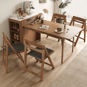 Ensemble <span class=keywords><strong>de</strong></span> <span class=keywords><strong>table</strong></span> à manger <span class=keywords><strong>en</strong></span> bois massif pour <span class=keywords><strong>cuisine</strong></span>, <span class=keywords><strong>table</strong></span> à manger <span class=keywords><strong>de</strong></span> luxe extensible avec îlot <span class=keywords><strong>en</strong></span> ardoise, combinaison <span class=keywords><strong>de</strong></span> tables à manger modernes pliantes - Product Image 5