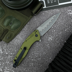 Ks dividende 1812 haute dureté 8Cr13MoV acier tranchant couteau pliant lame extérieur EDC chasse survie Camping couteau de poche personnalisé - Product Image 5