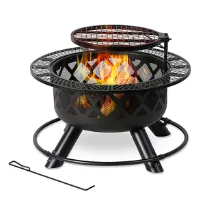 Estufa de parrilla de barbacoa de fuego de leña para exteriores Barbacoa al aire libre y hoguera de té Cocina Horno de parrilla de fuego de carbón