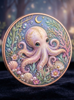 Pièce de monnaie en cuivre pur 999 de 5 oz, série animale en relief colorée, couleur UV, édition collector 3D haute définition