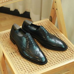 รองเท้าอ็อกซ์ฟอร์ดทรงเหลี่ยมสีดำ หนังแท้ทั้งชิ้น แบบผูกเชือก ระบายอากาศได้ดี กันลื่น น้ำหนักเบา เหมาะสำหรับใส่ทำงานหรือโอกาสทางการ - Product Image 2