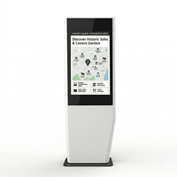 Pantalla LCD Publicitaria Impermeable con SDK y CMS Integrado 16:9, Tótem Doble para Exteriores con Energía Solar para Ventanas