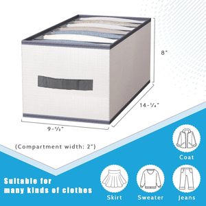 Organizador de Ropa Multifuncional para Armario, Ahorra Espacio, Duradero, 100% Poliéster, Tela de PVC, Divisor de Cajones Plegable - Product Image 4