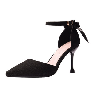 High Heels Women Spring and Autumn New Explosive Pointy - Word With Bow Hollow Single Shoes - Product Image 5