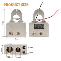 Connecteur de batterie de voiture 12V avec affichage numérique, borne à sertir étanche en cuivre, positif/négatif, accessoires automobiles
