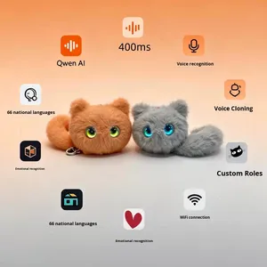 Robot Intelligente AI Cross-Border Gatto Curioso, Giocattolo di Peluche per Bambini con Voce, Imbottito in Cotone PP, Compagno Animale Domestico per la Coccole e la Crescita - Product Image 4