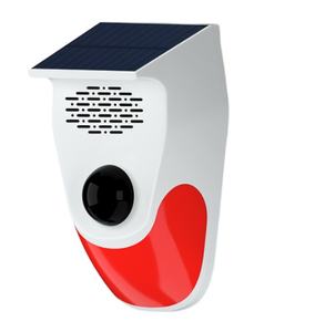 Alarma de sirena detector de movimiento PIR con energía solar detector de movimiento PIR alarma 120 dB alarma de sonido con control remoto de baterías - Product Image 2