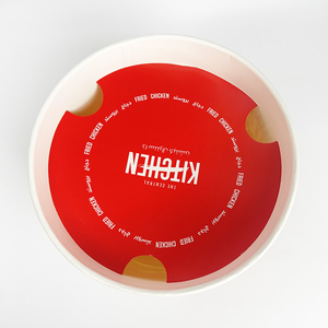 Gıda sınıfı ambalaj kızarmış tavuk kovaları tek kullanımlık özel Logo baskılı büyük patlamış mısır kabı kağıt kova - Product Image 4