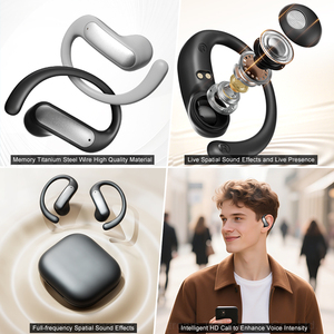<span class=keywords><strong>Auricolari</strong></span> M140 con Gancio Morbido per Orecchie, Cuffie Sportive Semi In-Ear con Display LED della Batteria, Lavorazione in Gomma Oleosa, Sensazione Confortevole sulla Pelle - Product Image 5