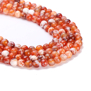 Pierres précieuses naturelles à taille brillante pour la fabrication de bijoux, perles d'agate et de cornaline de 8 mm et 3 mm de hauteur - Product Image 5