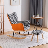 Chaise berçante simple de luxe canapé décontracté pour salon balcon chaise boule en tissu métallique pour salle à manger café Accent Design